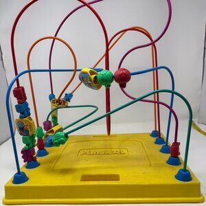 VTG 80s PLAYSKOOL Sesame Street Busy Beads Maze Coaster Activity Interactive Toy